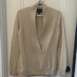 Intermix V-neck Cream Sweater